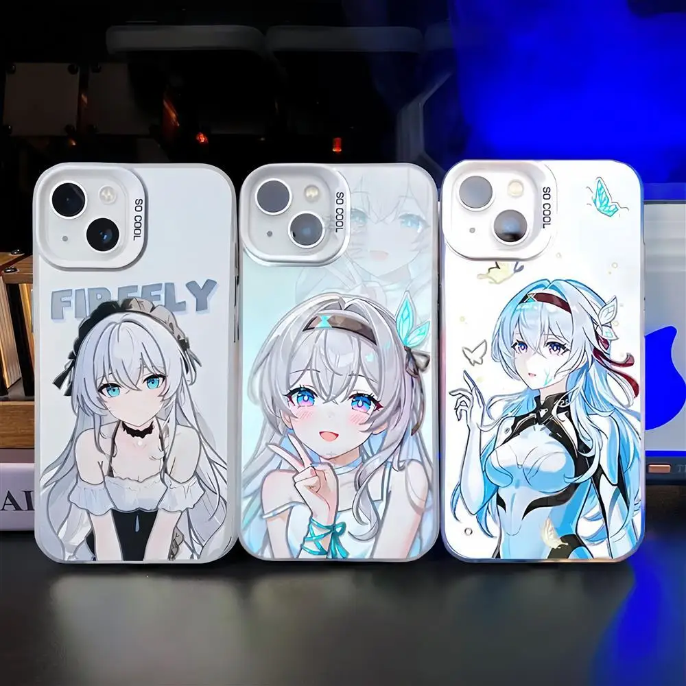 Cute Cartoon Girl Firefly Honkai Star Rail Phone Case for iPhone 17 16 15 14 13 12 11 Pro Max Plus Air mini Game Girls Cover