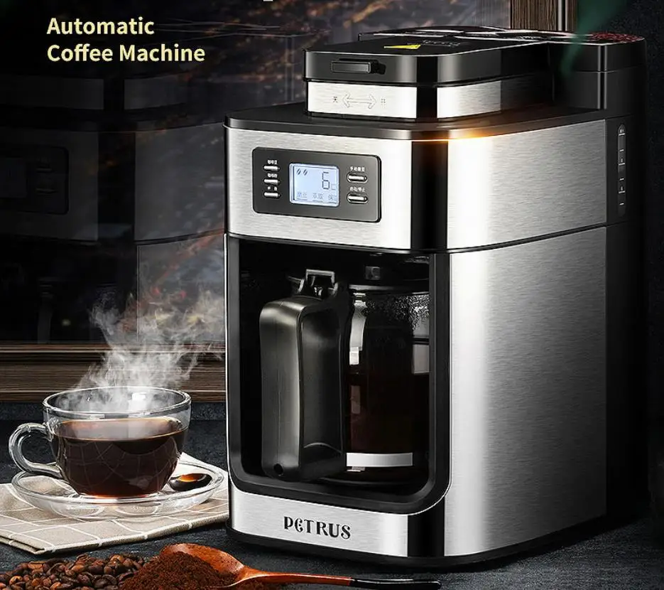 Tangger home Full automatic coffee machine Cafe American machine grinding coffee bean grinder drip coffee maker PE3200 DIY damai 1000g 3000w electric strong power household automatic flour mill spice grinder coffee bean