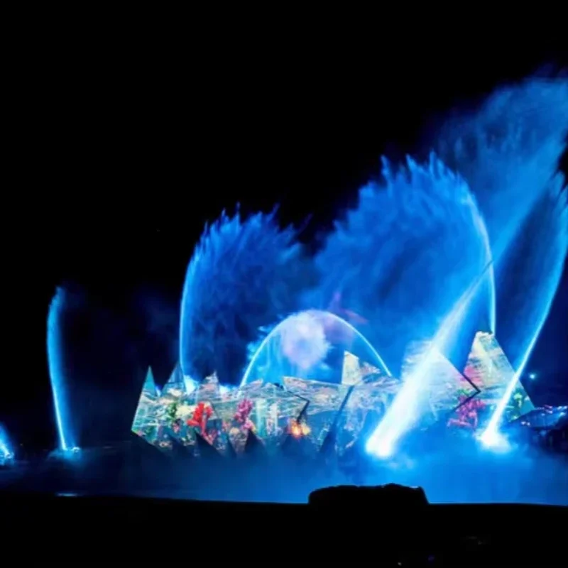 Control system 1D 2D 3D nozzle water curtain singing and dancing music fountain underwater lanterns