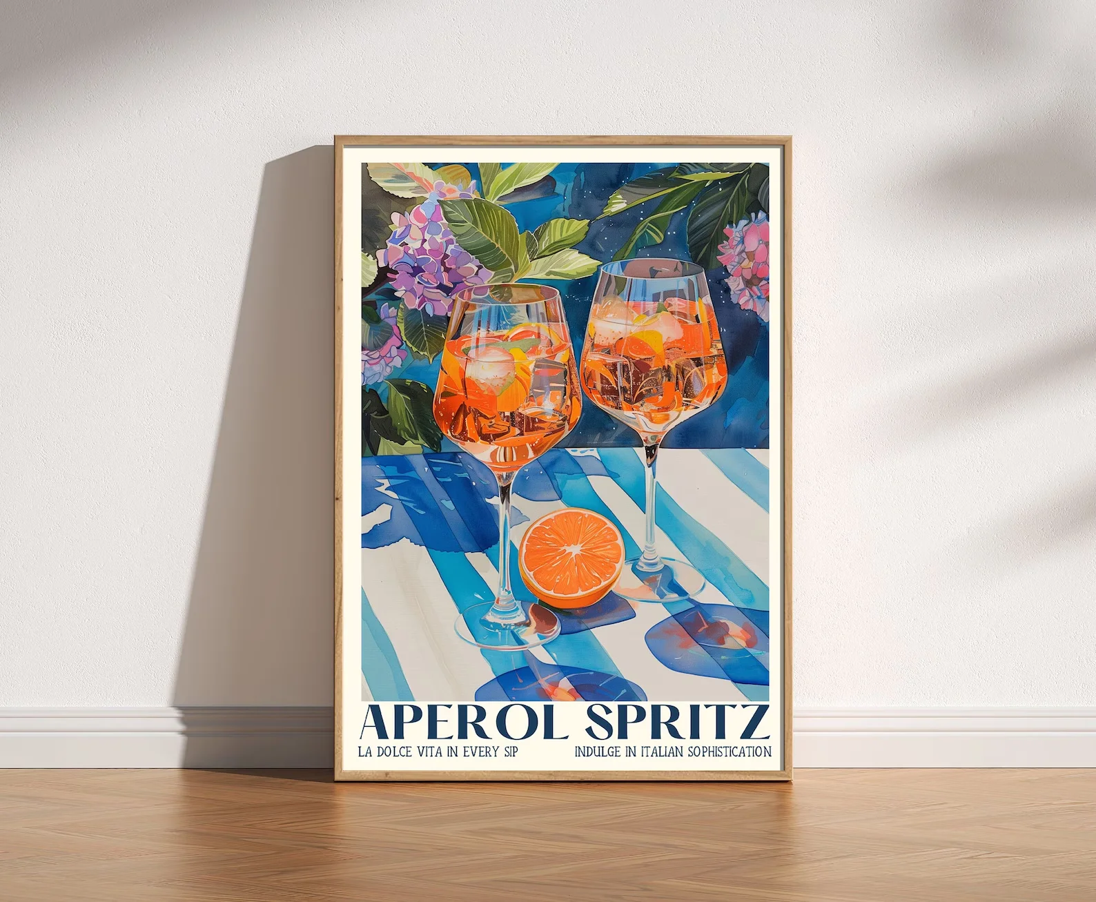Impresión de Aperol Spritz, impresión de cóctel de viaje italiano retro, cartel de cocina, arte de pared italiano de moda, verano vintage moderno, Bar Ca