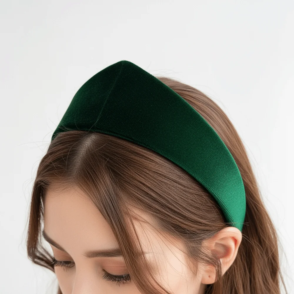 Elegant Velvet Crown Headband Unique Soft Fabric Smooth Texture Headwear Retro Style Multiple Colors European Hairband Women