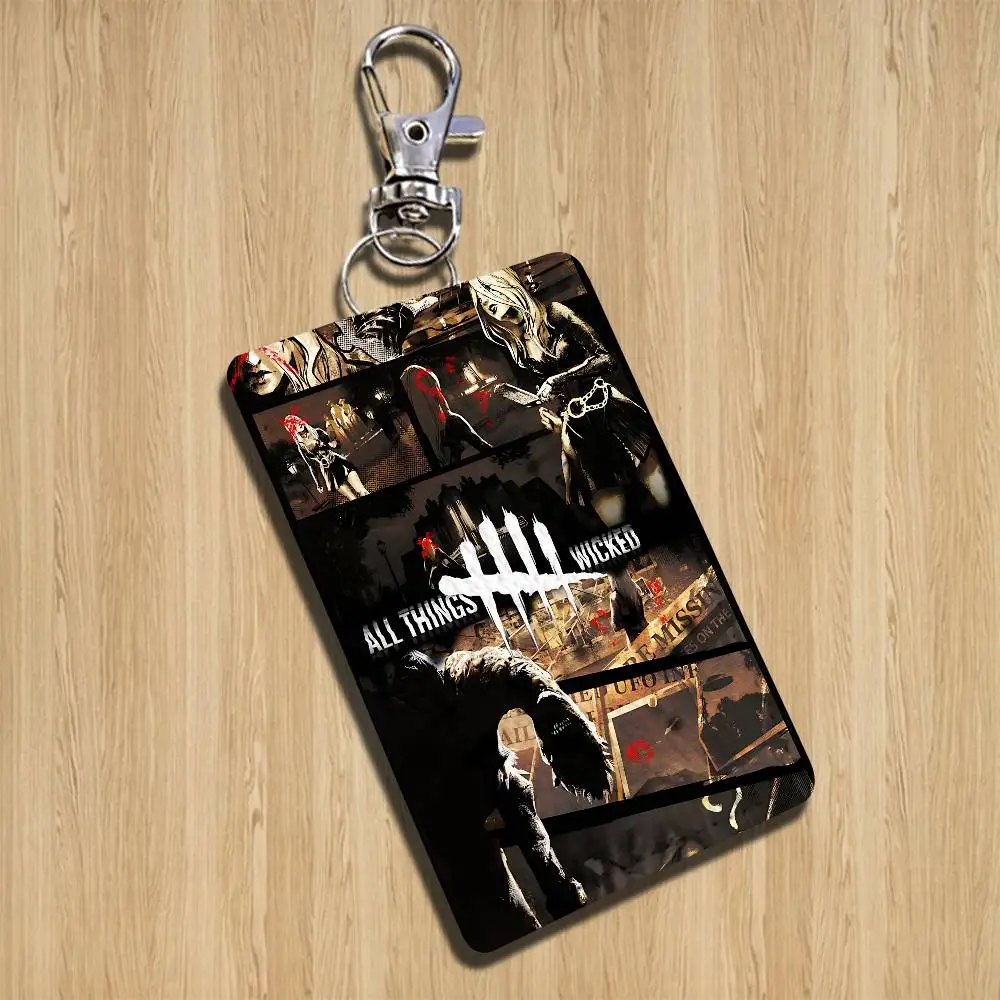 아트 DBD 게임 데드 바이 데이라이트 만화 가수 애니메이션 카드 키체인 패션 펜던트 가방 ID 도어 카드 케이스 버스 카드 귀여운 성인용