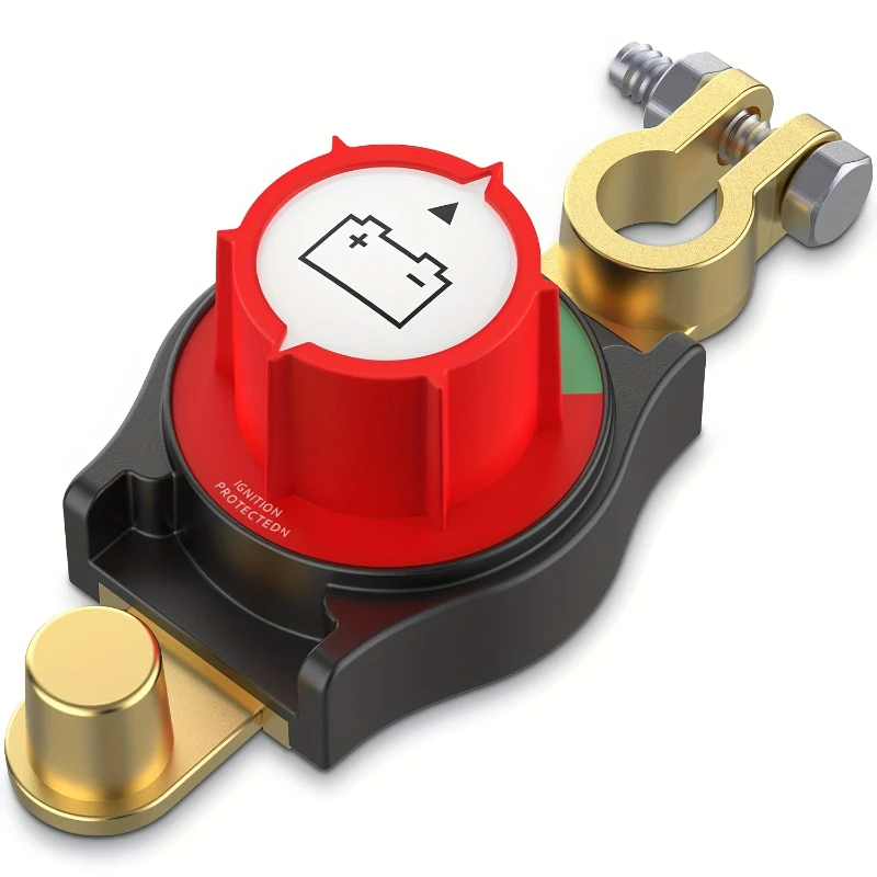 Top Post Battery Disconnect Switch Battery Disconnect Switch 3rd Gen Battery Kill Switch for Truck Boat RV Heavy Duty 12V-48V