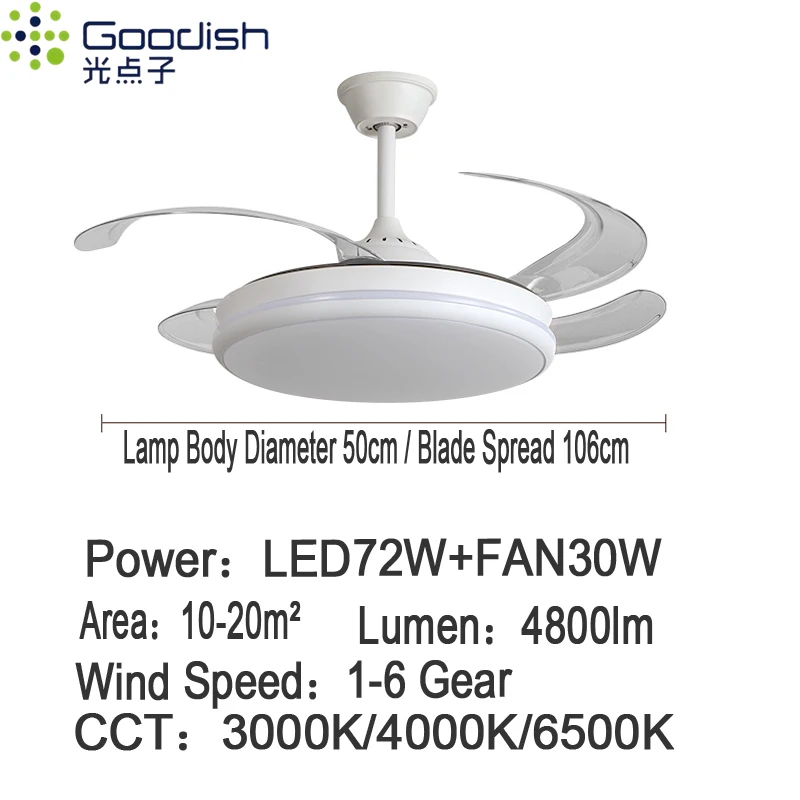 2026 Modern Nordic Led Ceiling Fans With Lights Home Decoration Strong Wind With Focus Lamps For Kitchen Living Dining Room With