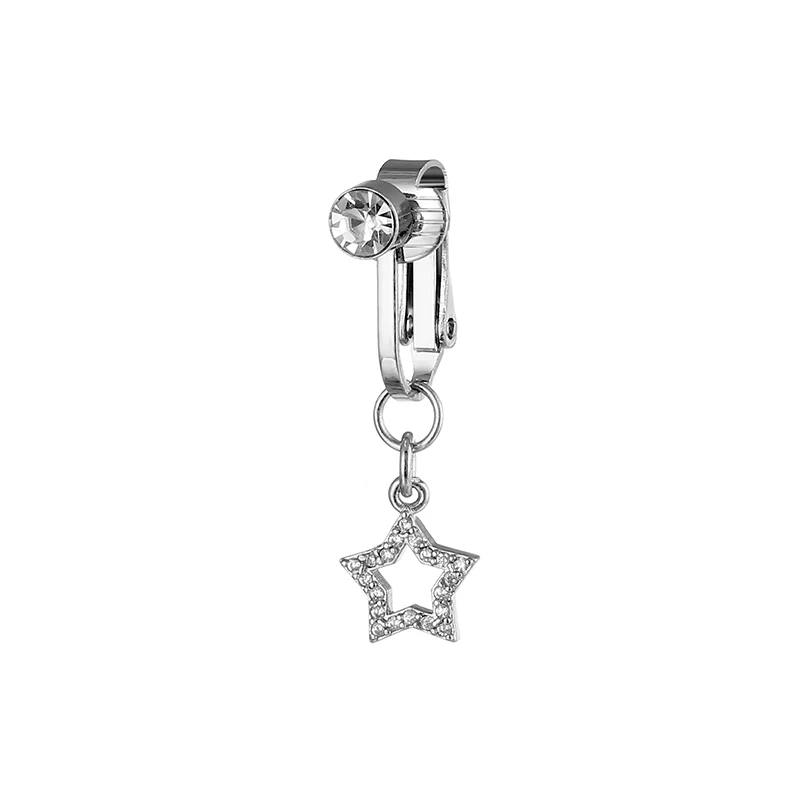 Fake Belly Star  Fake Belly Piercing Clip On Umbilical Navel Fake Pircing