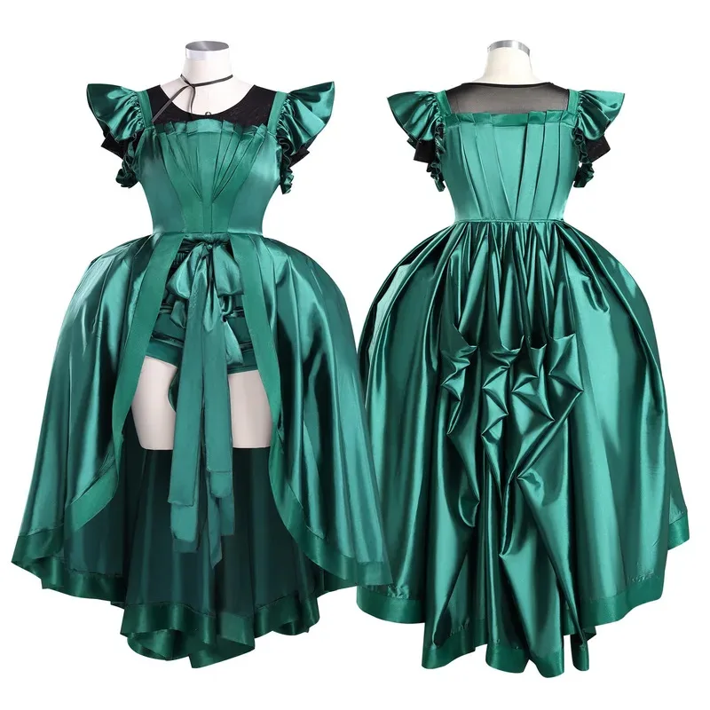 الأربعاء أغنيس أزياء تنكرية فساتين خضراء لحفلات الهالوين كرنفال للنساء والفتيات mj:3