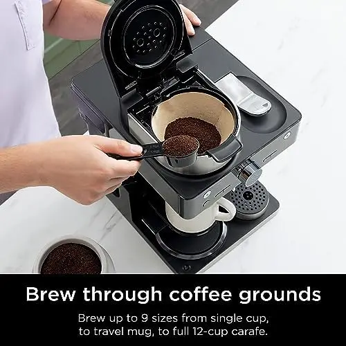 

Ninja CFN601 Espresso & Coffee Maker – 3 Brew Styles, Nespresso Compatible, Built-in Frother, Black