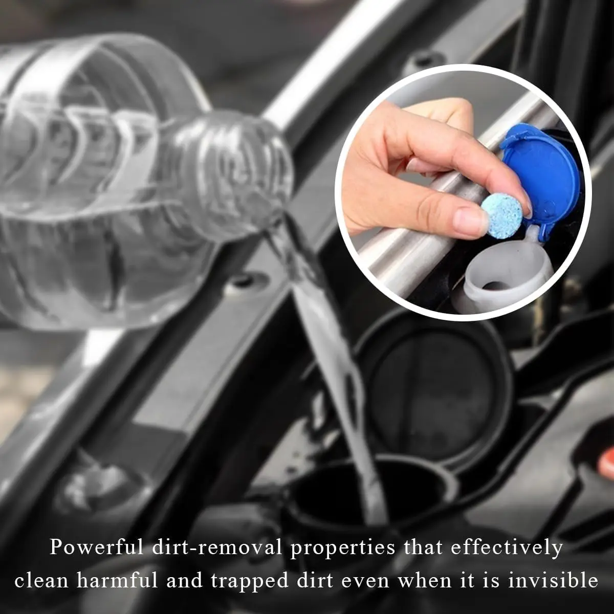 10/100PCs Solid Car Windshield Cleaners Effervescent Tablets Windscreen Window Glass Dust Wiper Car Wash Tool Car Accessories