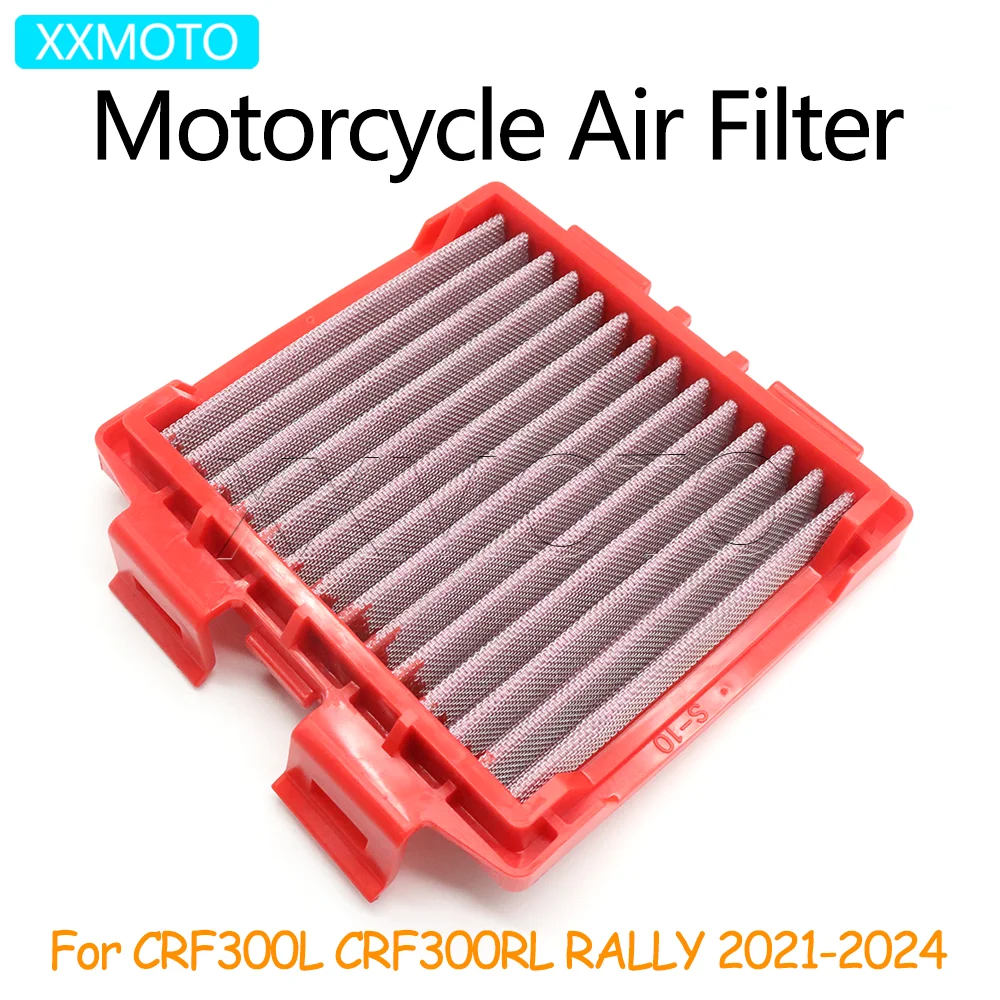 

For HONDA CRF300L CRF300RL RALLY 2021 2022 2023 2024 Motorcycle CRF 300L 300RL High Flow Air Filter Intake Cleaner Accessories