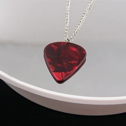 Explosion Unique Season 4 Eddie Guitar Pick Necklace Heart-Shaped Ruby Pendant Birthday Anniversary Gift