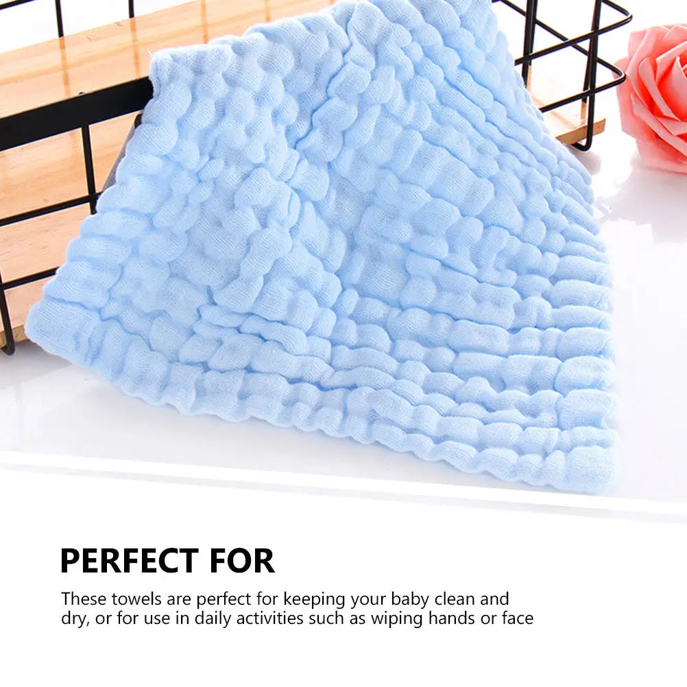 

Набор из 6 хлопковых полотенец для лица для новорожденных: мягкие, впитывающие, для вытирания слюней и отрыжки, незаменимые детские принадлежности