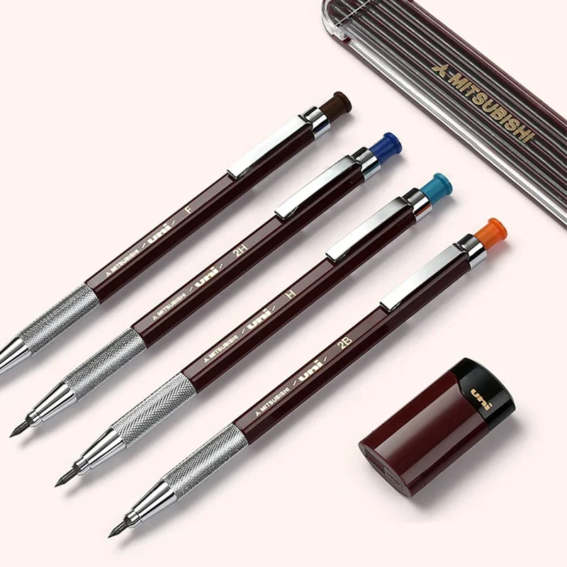 Ołówek automatyczny Uni 2.0mm MH-500 Metalowy długopis do rysowania, animacji, graffiti, urocze ołówki, artykuły plastyczne, japońskie artykuły papiernicze. — zdjęcie produktu 5