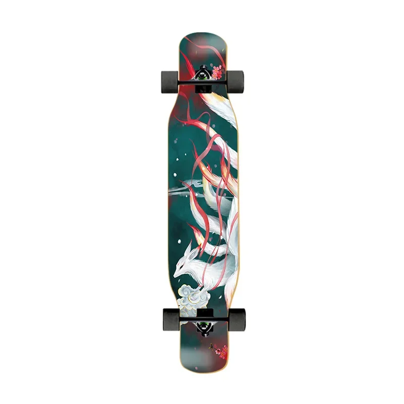 

46-Inch longboard professional board, colored sand beginner four-wheel scooter double warp big dance