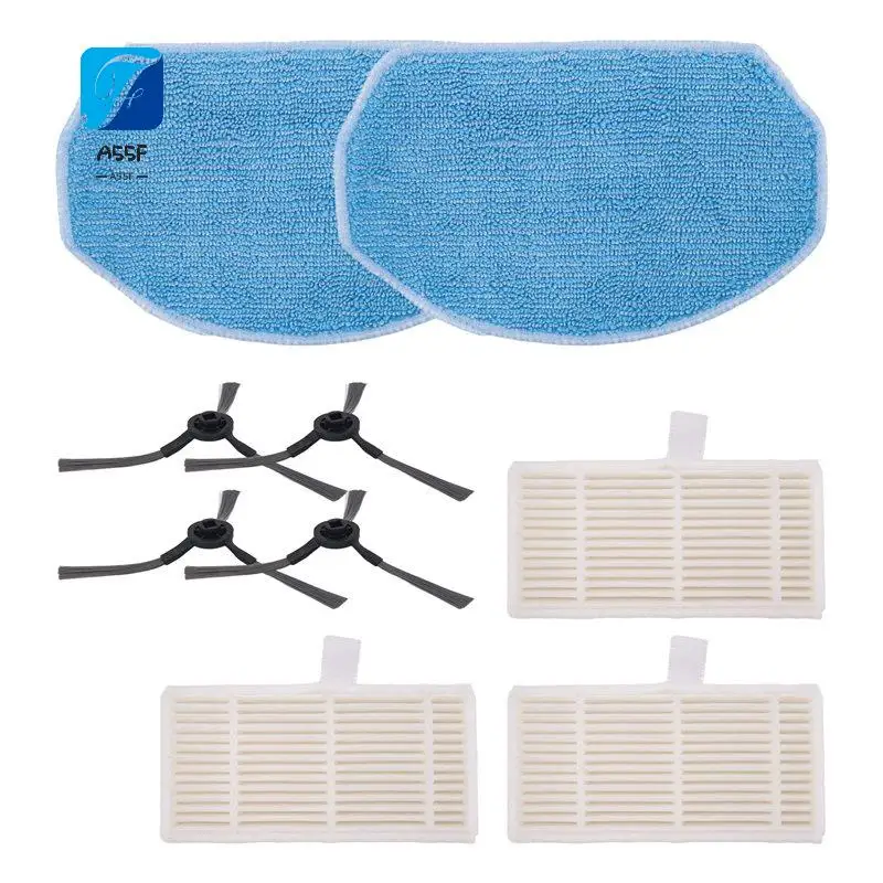 

A55F-запасные части для Midea VCR04W, аксессуары для роботов-пылесосов, моющаяся боковая щетка, фильтр Hepa, ткань для швабры