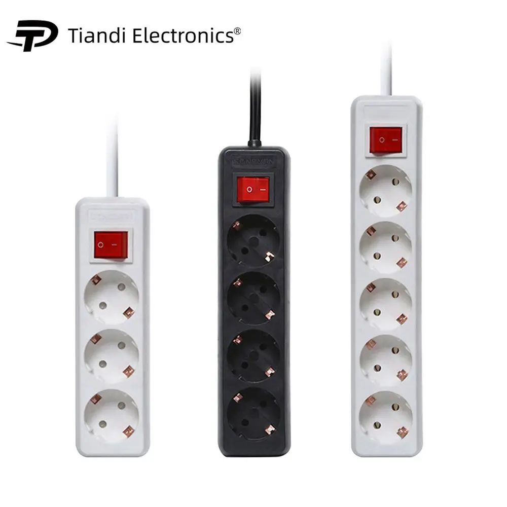 EU standard 3 4 5-hole Socket, Home Appliance, Control Electrical Sockets, Electrical Outlets Multiple EU Plug