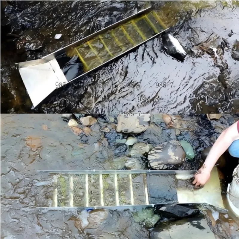 Foldable Non-Powered Sluice Box Mining Prospecting Equipment Gold Panning Tool