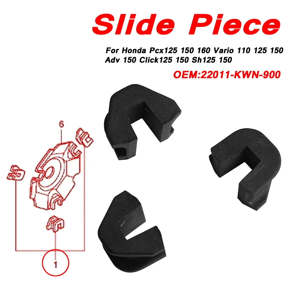 

1/3pcs Pulley Slide Piece U Clip For Pcx125 150 160 Vario 110 125 150 Adv 150 Click125 150 Sh125 150 OEM 22011-KWN-900