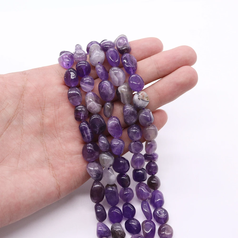 

Natural Amethyst Beads Irregular Shape Handmade Gemstone Loose Bead for Jewelry Making DIY Neckalce Healing Bracelet Accessories
