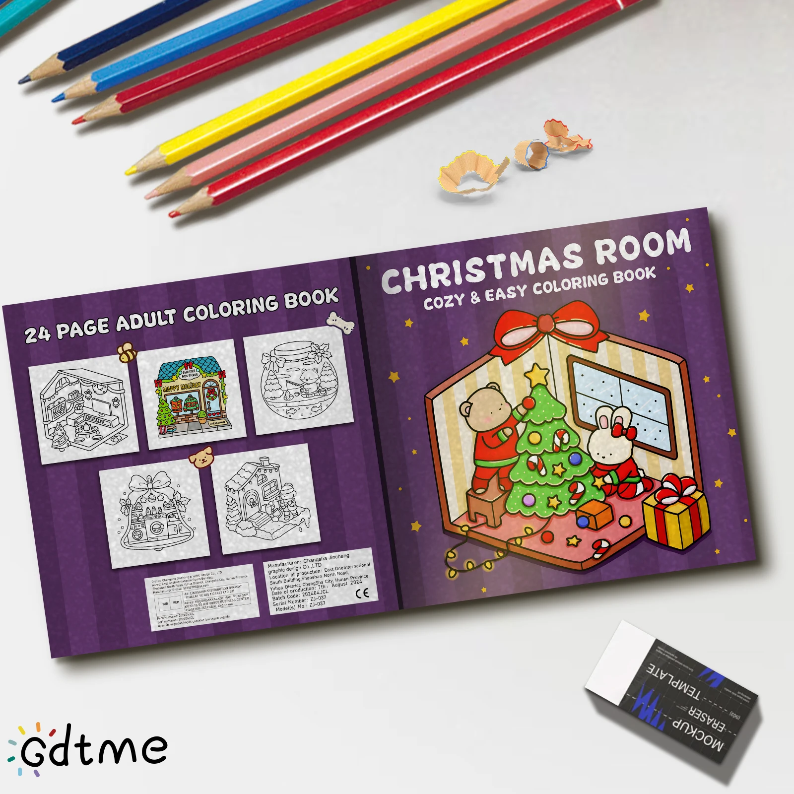 غرفة عيد الميلاد مريح وسهل كتاب التلوين هدية مونتيسوري التعليمية الكتابة على الجدران اللوحة كتاب الرسم ألعاب اللعب هدايا عيد الميلاد