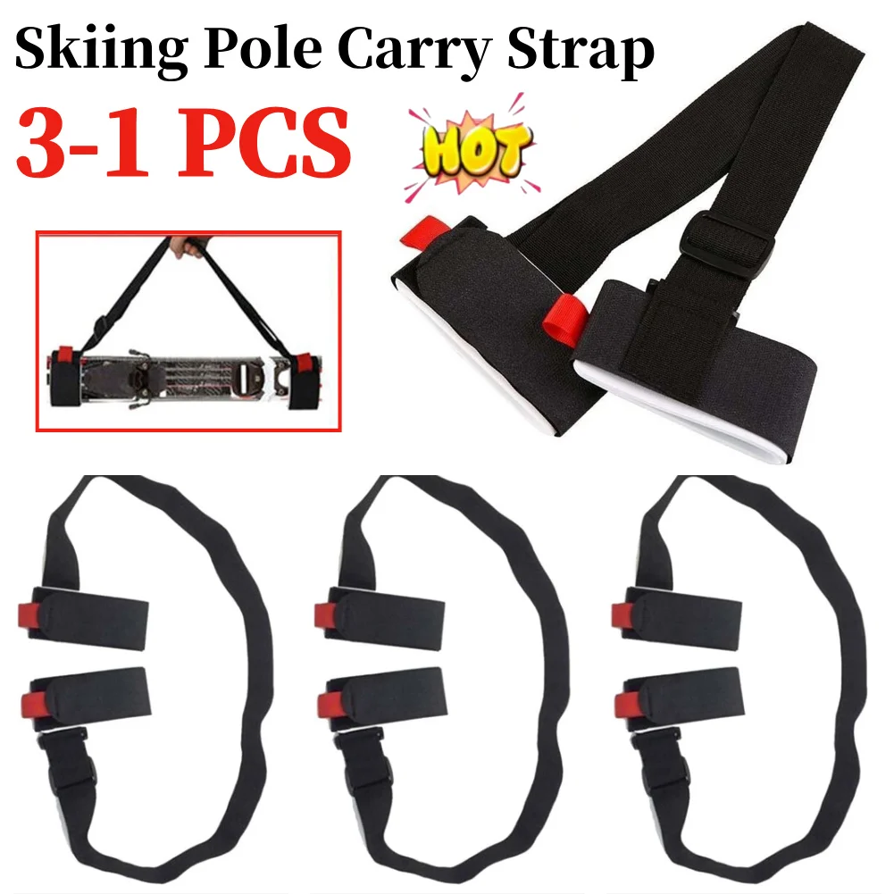

Портативная нейлоновая лыжная палка, переноска для рук, ремни с ручкой для ресниц, регулируемая петля с крючком для сноуборда, аксессуары для катания на лыжах
