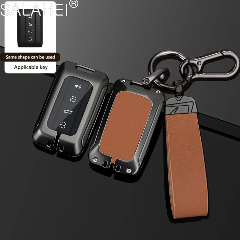 

Leather Car Remote Key Case Cover Shell Holder Fob For Great Wall GWM WEY TANK 300 500 Tank300 Tank500 Keychain Auto Accessories