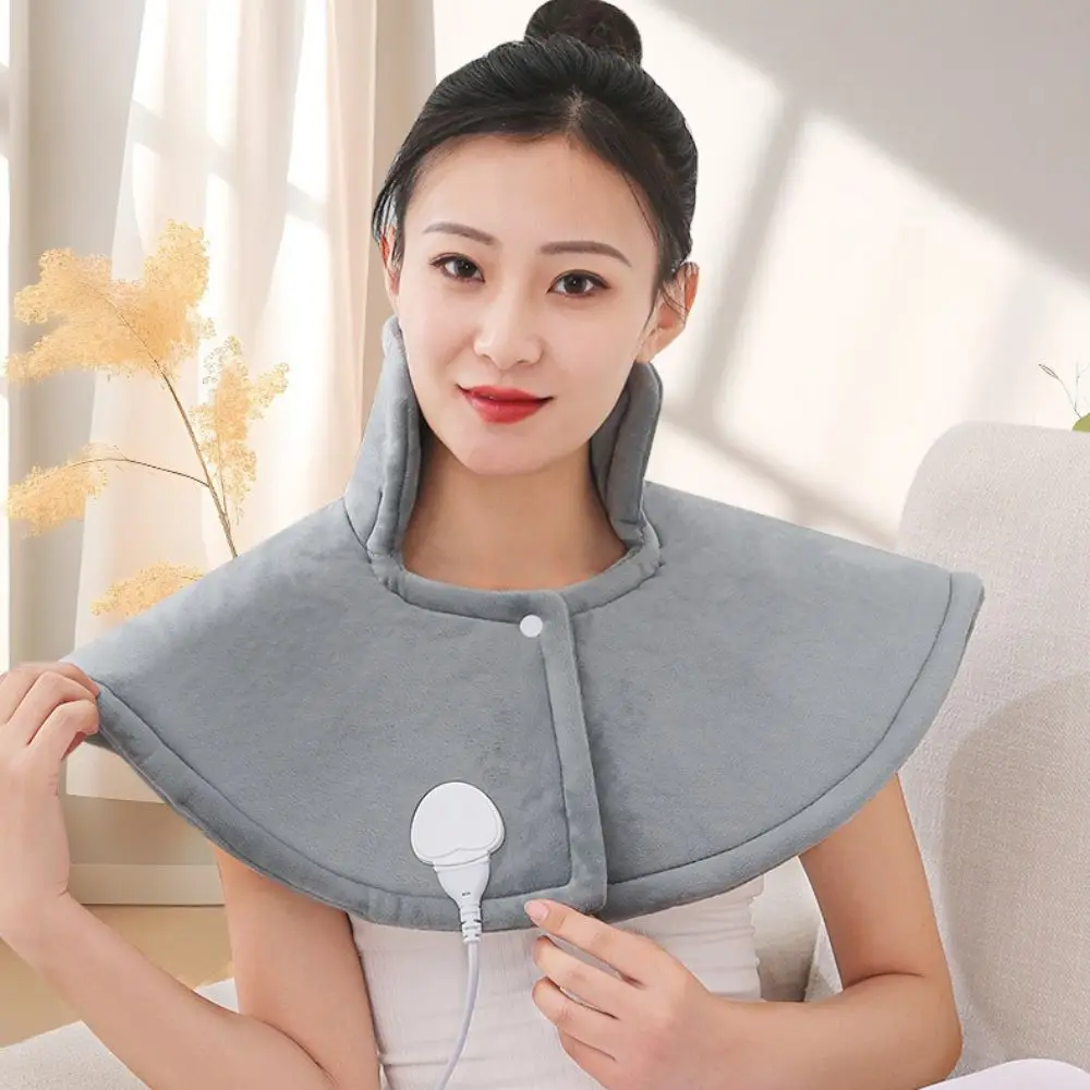 Washable Warm Shawl 6-Level Temperature 4-Speed Timing Heated Shoulder Wrap Auto Shut Off Electric Powered Electric Heating Pad