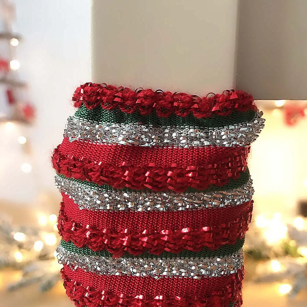 

4pcs Christmas Table Foot Cover Striped Elf Furniture Leg Protector Lightweight Portable Table Feet Covers Holiday Home Decor