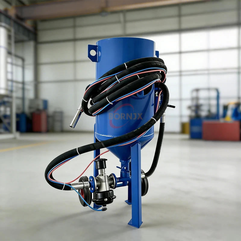 Small Portable High Pressure Manual Sandblasting Pot for Rust Removal Refurbishing Polishing Equipment
