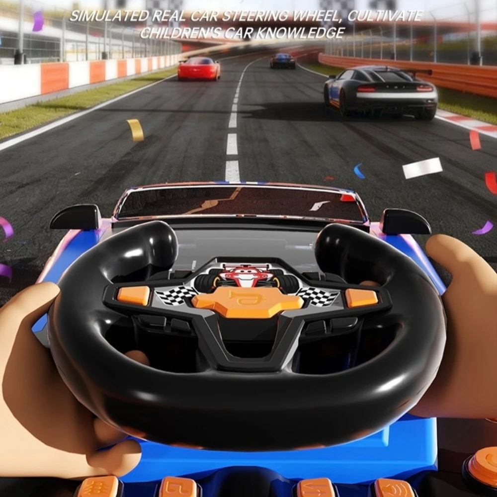New Racing Car Adventure Driving Simulation Toy, Tabletop Steering Wheel Obstacle Avoidance Game Console Birthday Gift view 6