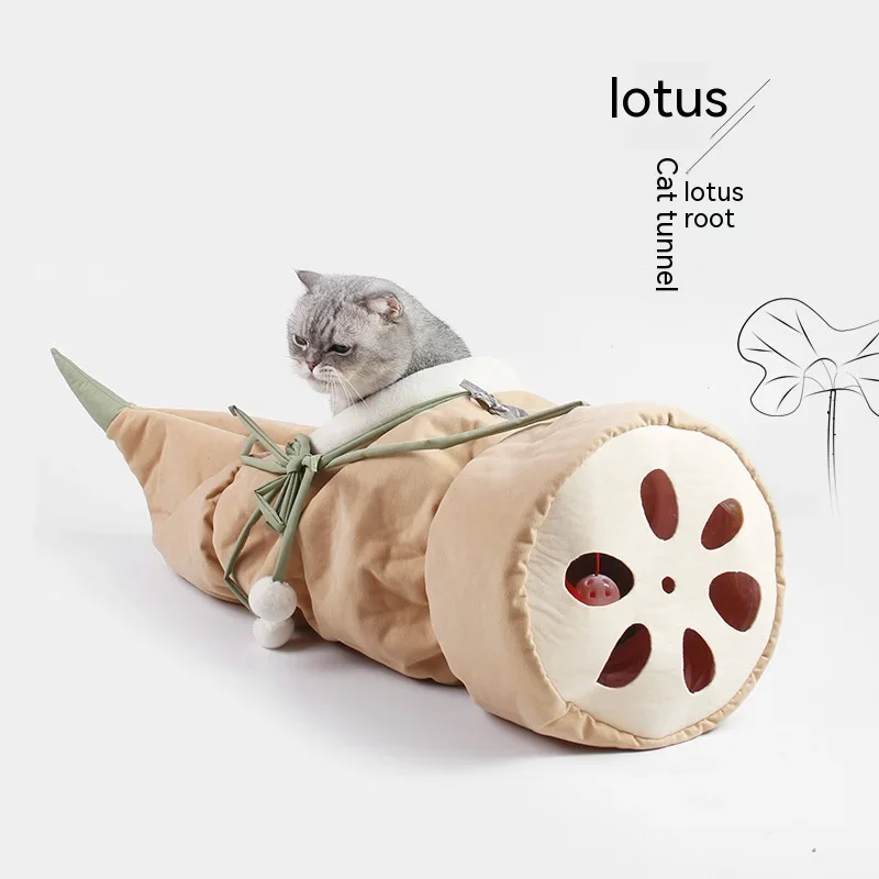 

Foldable Cat Tunnel 2 Hole Play Tube Suede Fabric Puppy Rabbit Play Chase Hide Game Tunnel Sports Hide Training Pet Toy Dog