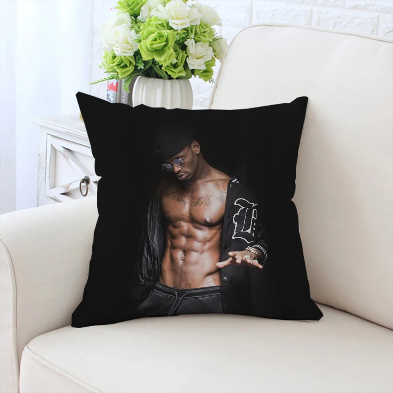 

40x40cm Pillow cover D-Diamond Platnumz Double-sided Printed Sofa Cushion Cover Office Chair Waist Cushion Fan Gift 50x50cm