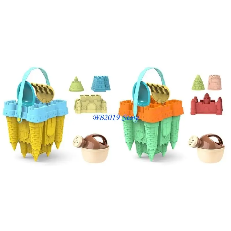 Q0KB Sand Bucket Beach Toy for Children Castelo areia ao ar livre Molde areia para menino Playset neve areia da