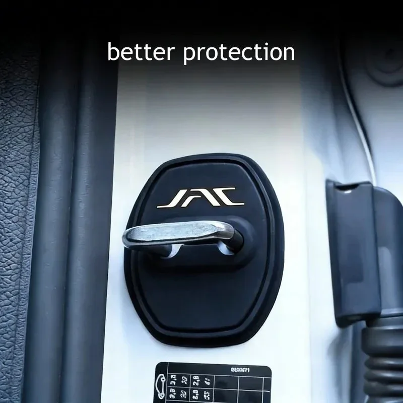 Car Door Lock Cap, Silicone Noise Reduction Cover for JAC JS4 JS6 JS8 Refine S2 S3 S4 S5 T6 T8 Gallop