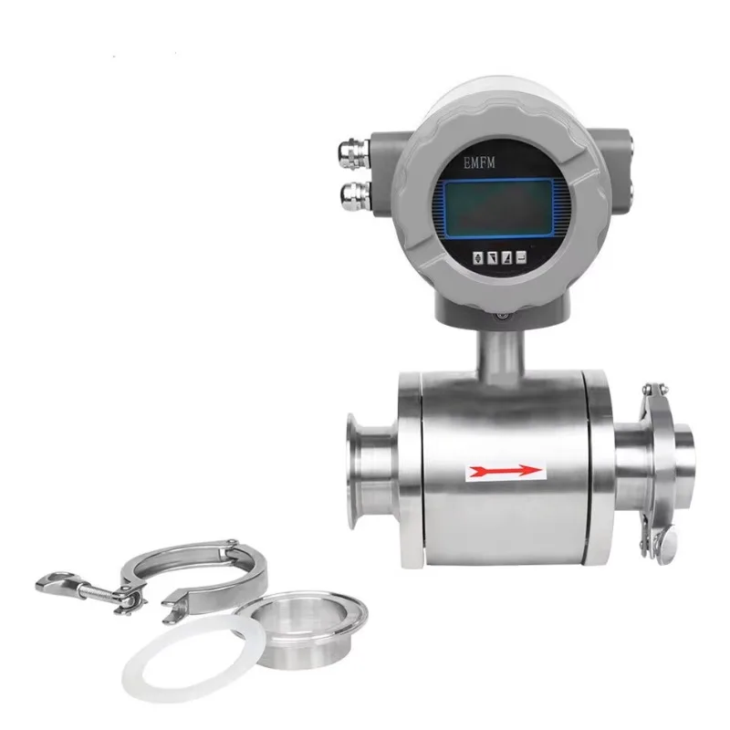 Food Cleaning and Hygiene Milk Water Electromagnetic Flowmeter Electronic Flowmeter Digital
