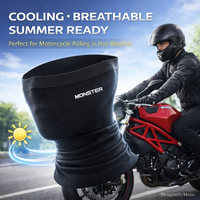 

For DUCATI Monster 796 Hypermotard 696 695 2015 Motorcycle Windproof Summer Cycling Face Cover Neck Tube Breathable Custom Logo