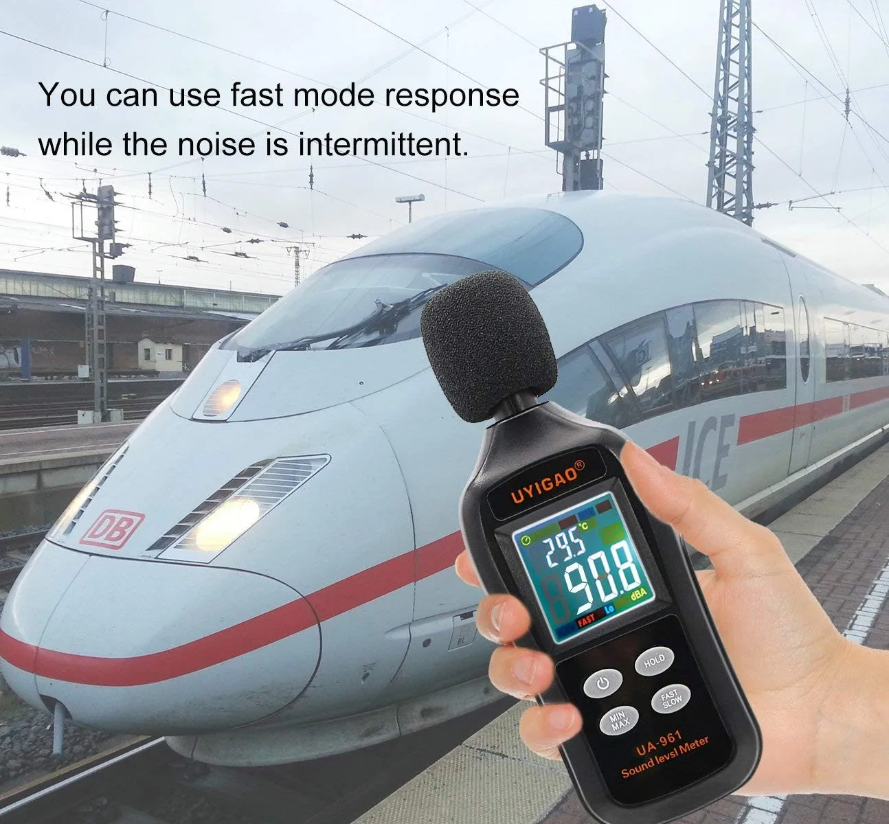 Imagem -06 - Precisão Display Digital Decibel Medidor Detector de Ruído Portátil Nível de Som Ua961 Alta