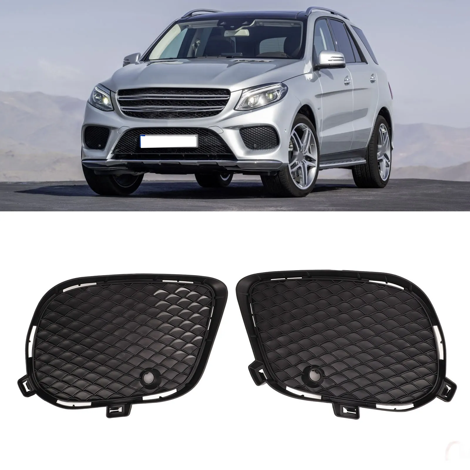 

Car Fog Light Bezel Vehicle Fog Lamp Grille Cover 2928855322 2928855422 for Mercedes Benz GLE-Class C292 AMG Line 2016-2019