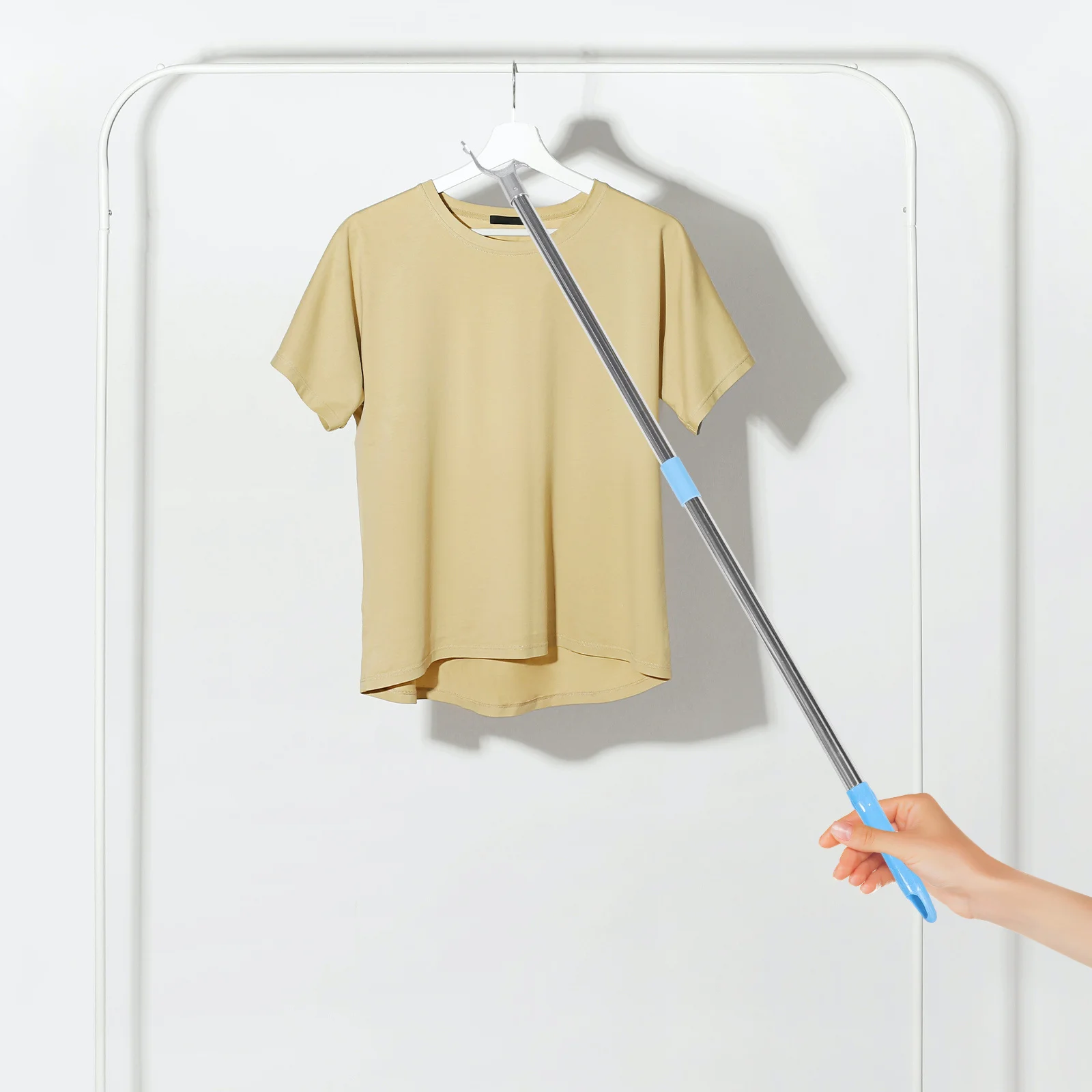 

Clothes Reaching Rod Adjustable Detachable Telescoping Pole For Indoor Outdoor Balcony Closet Ceiling Drying Storage