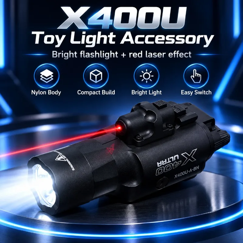 Under Mount X400U Flashlight with Nylon Shell, High Bright Game Decoration Light