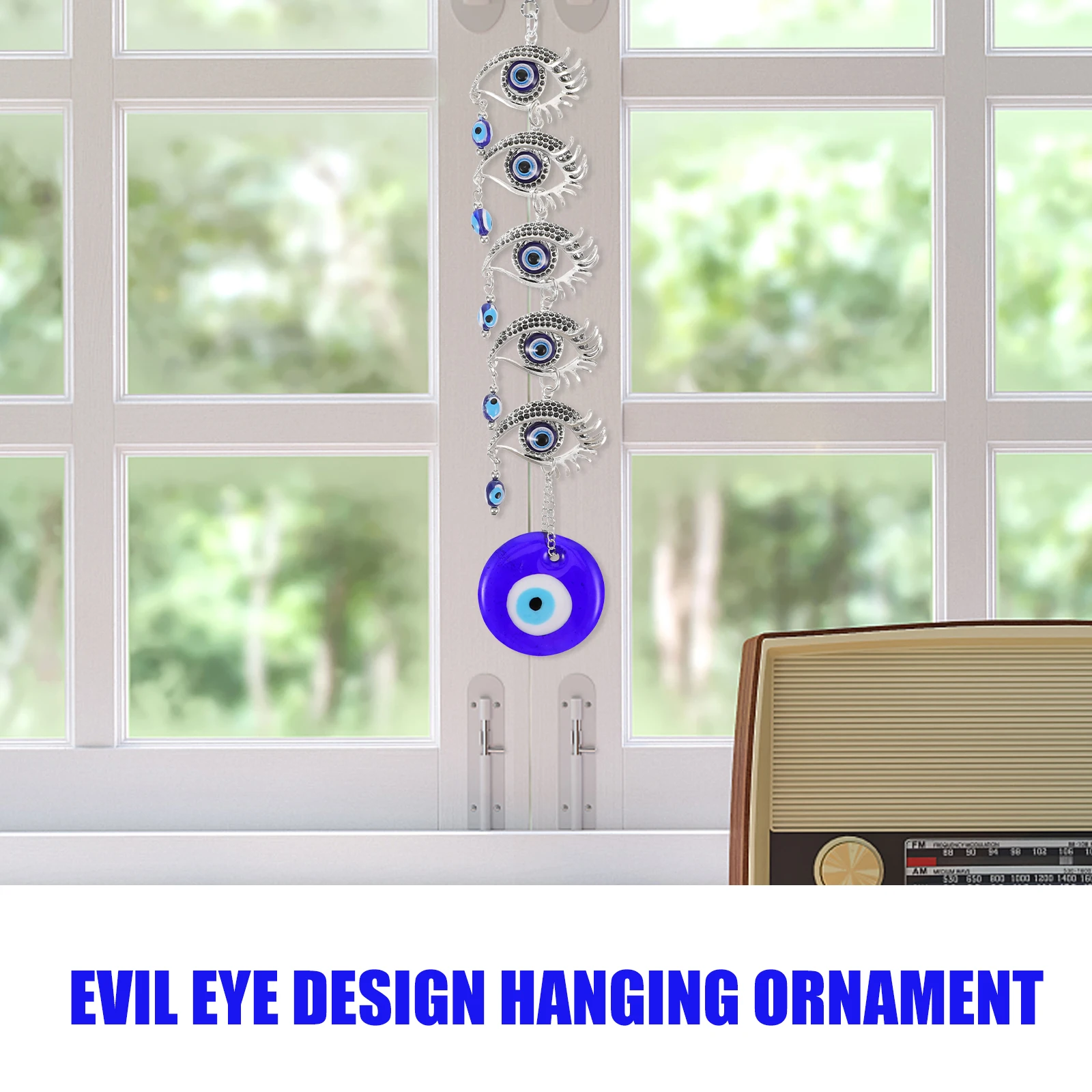 

's Eye Pendant Turkey Decor Wall Hanging Car Decoration Glass Ornament Evil Eye Charm Wall Accessory Blue Blessing