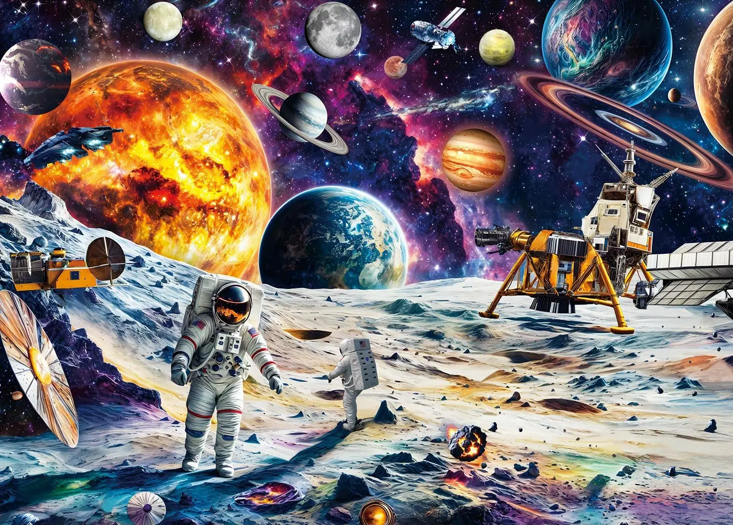 120/300/500/1000 Pieces Adult Space Jigsaw Puzzle Stress Relief Entertainment Toys Streetscape Landscape Wooden Puzzles Gift