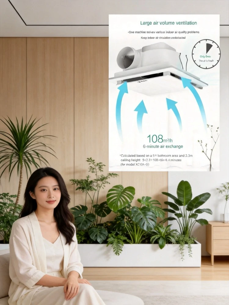 

Powerful Silent Ceiling Ventilation Fan Bathroom Kitchen Household Exhaust Fan Ceiling Suction Fan