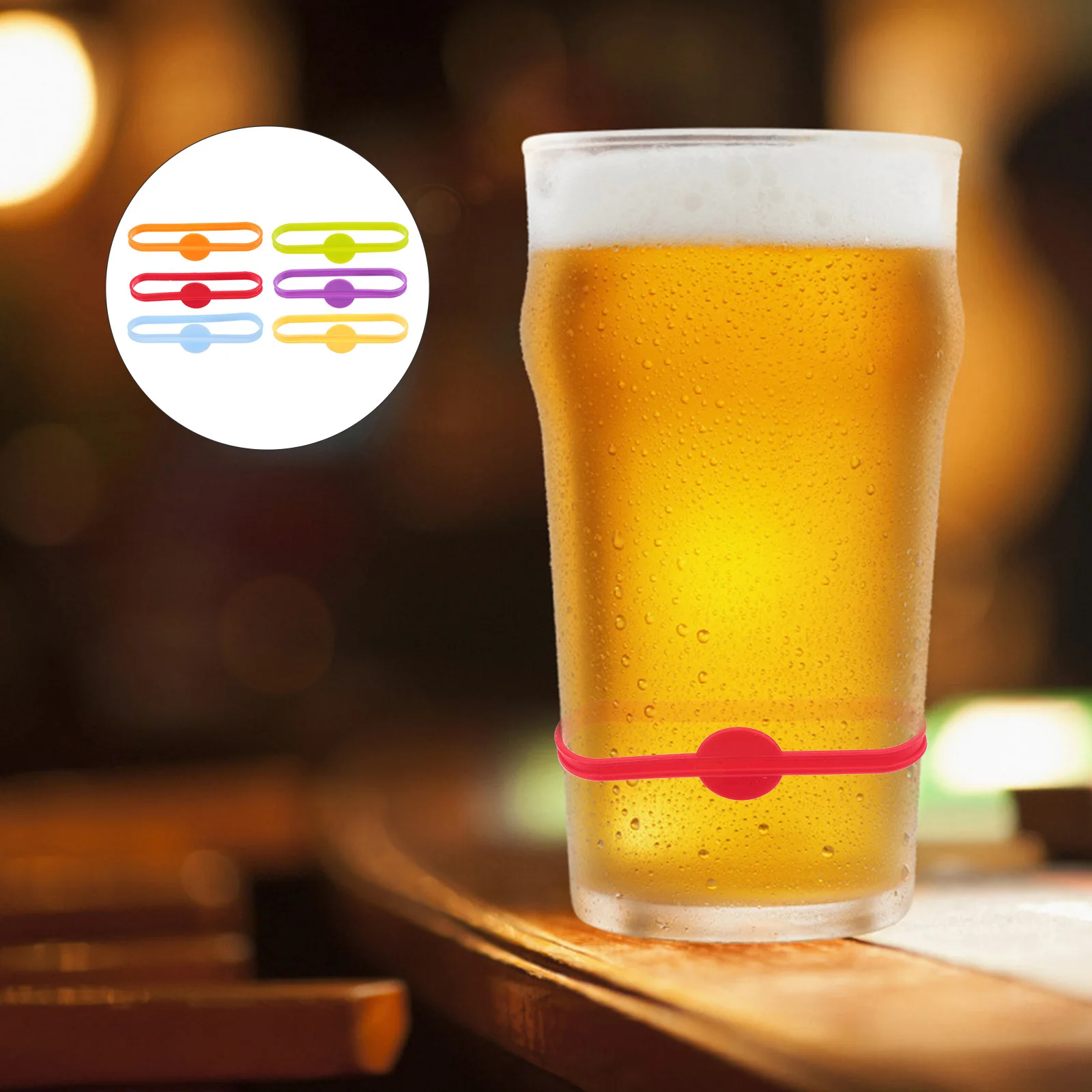 

24pcs Wine Markers Silicone Party Glass Marker Red Wine Cup Identifier Reusable Heat Insulation Anti-Seepage Glass Charm