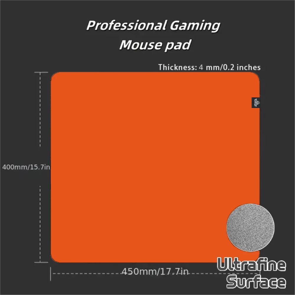 برتقالي E-sports ماوس الوسادة متناهية الصغر Surfa حصيرة مكتبية 40X45CM مكافحة زلة الوسادة المهنية سطح المكتب لعبة لوحة المفاتيح الميكانيكية للاعبين