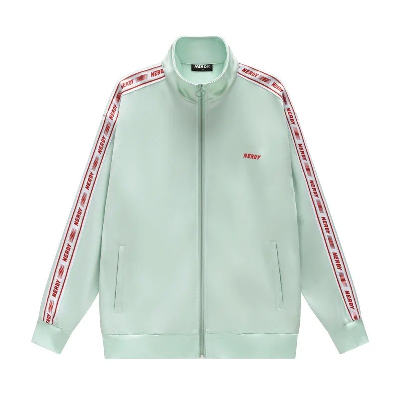 NERDY-ropa de calle coreana para mujer, conjunto de ropa deportiva informal con cordón etiquetado, ropa deportiva holgada, rayas a cuadros Unisex