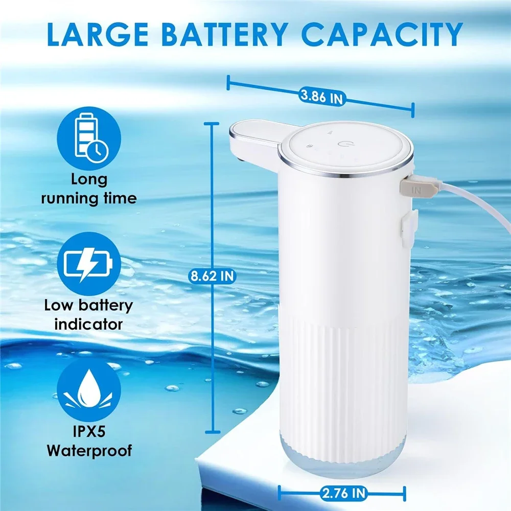

Automatic Soap Dispenser Touchless Foaming Soap Dispenser 380ml USB Rechargeable Electric 4 Level Adjustable Foam Dispenser