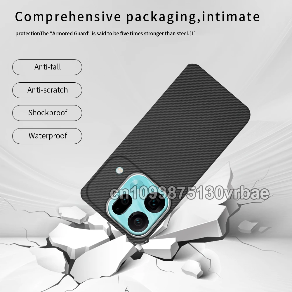 Mocne magnetyczne etui do Oppo Find X9S Pro, cienkie magnetyczne etui z włókna aramidowego i karbonu, etui Kevlar, odporne na wstrząsy etui ochronne. — zdjęcie produktu 4