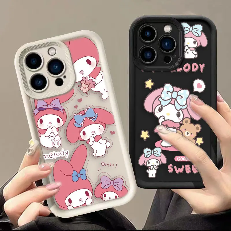 

Anime Cute Pink My Melody Phone Case For Redmi A1 NOTE 13 12 12S 11 11T 10 9 9S 8 7 PRO PLUS 4G 5G Case Cover Funda Coque Shell