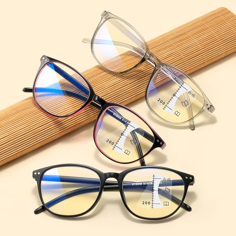 

Progressive Multifocal Reading Glasses Lightweight Resin Lens Reading Glasses Anti-Blue Light Eyewear Transparent For Near