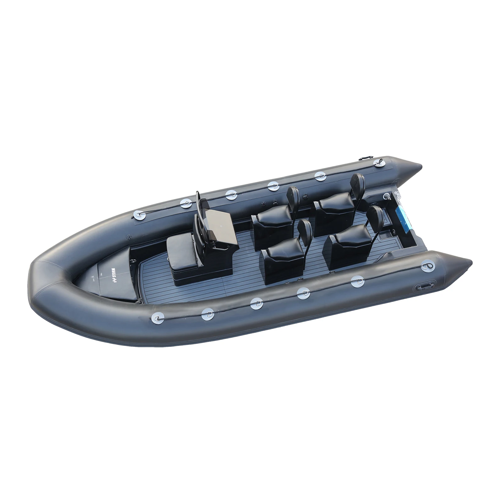 RIB520 Fiberglass High-Speed Inflatable Sport Yacht Fishing Boat 8-Person Capacity Eco-Friendly Light Weight